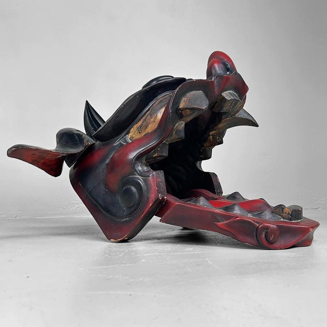 Meiji Wooden Japanese Shishi Mask, 1890s For Sale - Image 9 of 18