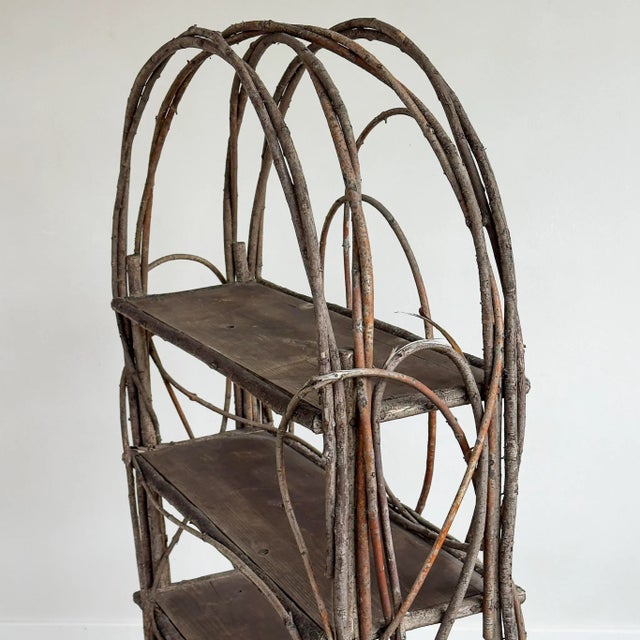 1980s Rustic Twig & Branch Bentwood Display Étagère For Sale - Image 11 of 12