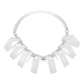 Judith Hendler Clear Acrylic Neck-Ring Choker Necklace For Sale