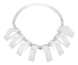 Judith Hendler Clear Acrylic Neck-Ring Choker Necklace