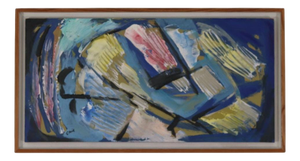 Hardy Strid, Abstract Composition, 1960s, Oil on Panel, Framed