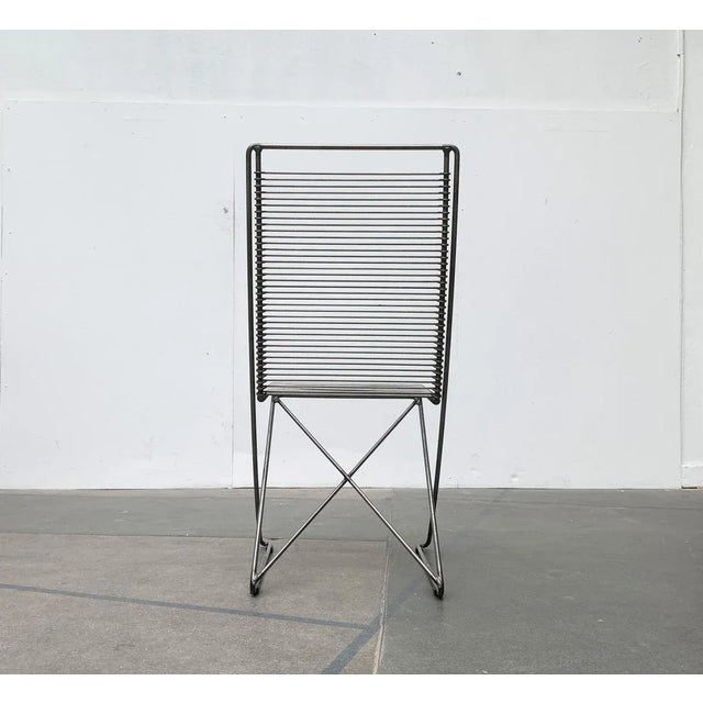 Vintage German Kreuzschwinger Lounge Chair by Till Behrens for Meyer Stahlmöbel, 1980s For Sale - Image 4 of 18