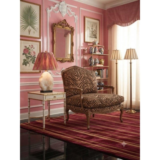 Large Vintage French Bergere Armchair in Zebra Print – Palm Beach Regency, Ralph Lauren or Grandmillennial Statement Piece! See Pics! For Sale In New Orleans - Image 6 of 12