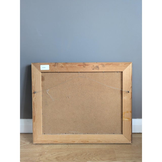 Mid-Century Modern 'Modernist Mosaic' Vintage Original Swedish Geometric Abstract Oil Painting, Framed For Sale - Image 9 of 9