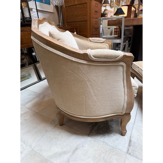 2000 - 2009 Zentique for Wisteria Maison Love Chair + Ottoman For Sale - Image 5 of 12