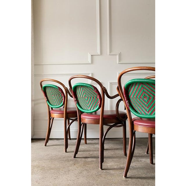 Vintage Cafe Armchairs by Shelby Williams Industries in the Style of Micheal Thonet , Set of 6 For Sale - Image 9 of 18