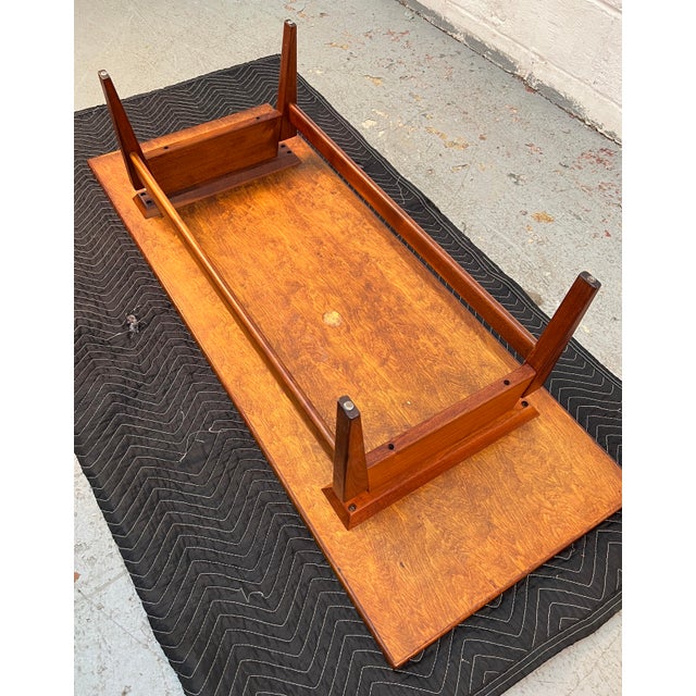 Mid-Century Walnut Coffee Table Attributed to Jens Risom For Sale - Image 14 of 17