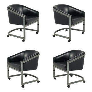 Design Institute America Barrel Back Chairs (Set of 4) For Sale
