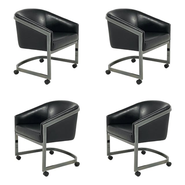 Design Institute America Barrel Back Chairs (Set of 4) For Sale