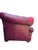 Animal Skin Vintage Chesterfield Tufted Leather Sofa With Brass Rivets in Red For Sale - Image 7 of 9