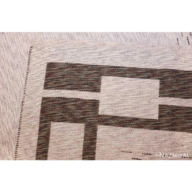 Mid 20th Century Nazmiyal Collection Reversible Vintage Double Sided Swedish Kilim Rug For Sale - Image 5 of 8