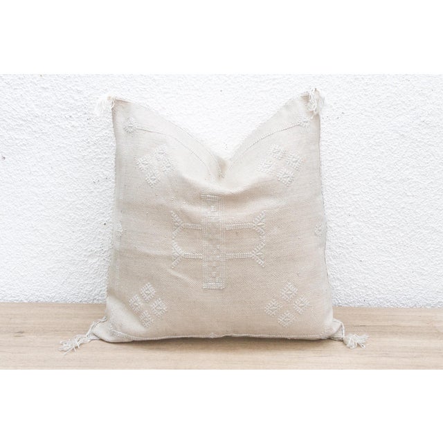 Tribal Whispering Medina Silk Rug Pillow For Sale - Image 3 of 7