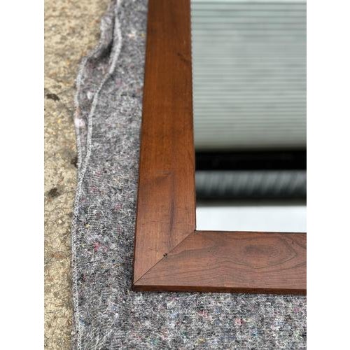 Brown Vintage Oak Mirror, 1970s For Sale - Image 8 of 11