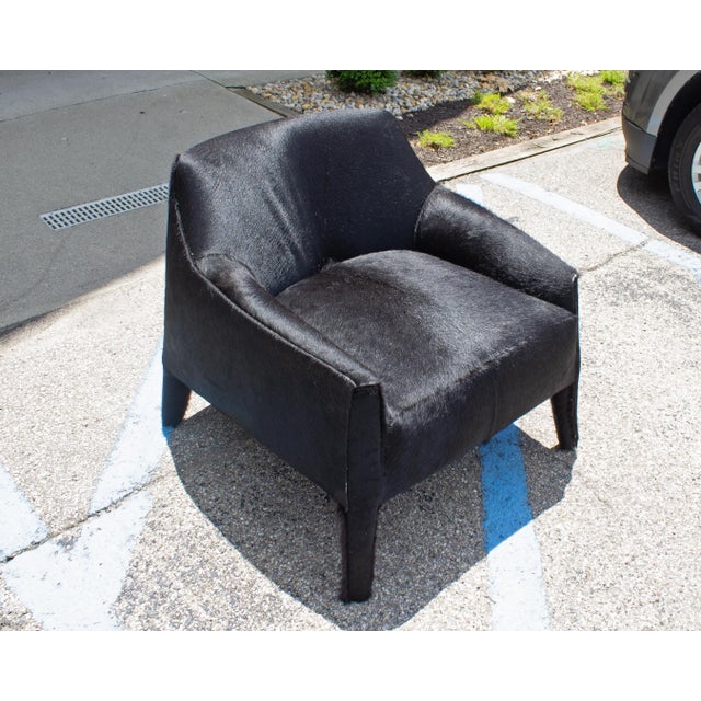 Verellen “Murphy” Black Hair on Hide Armchair For Sale In Indianapolis - Image 6 of 8