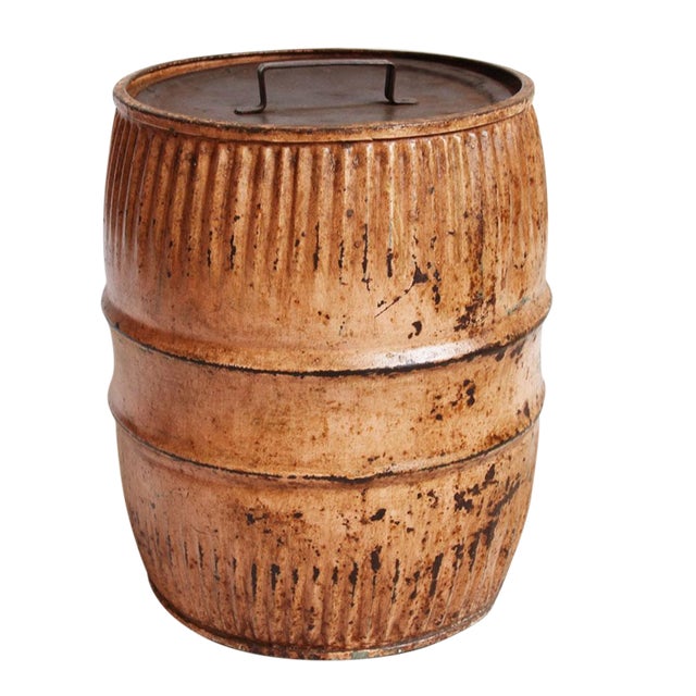 Vintage Iron Barrel Side Table Chairish