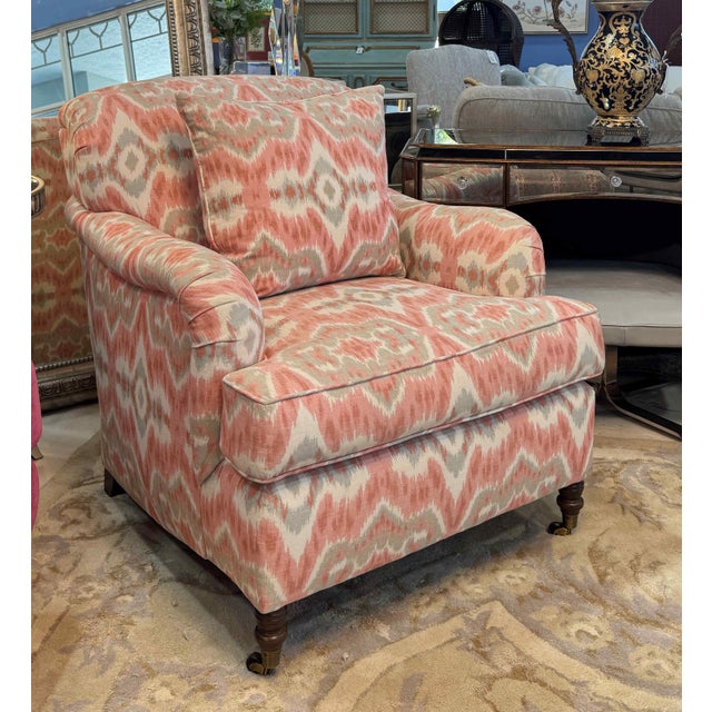 Kravet Kravet English Arm Lounge Chairs, a Pair For Sale - Image 4 of 17