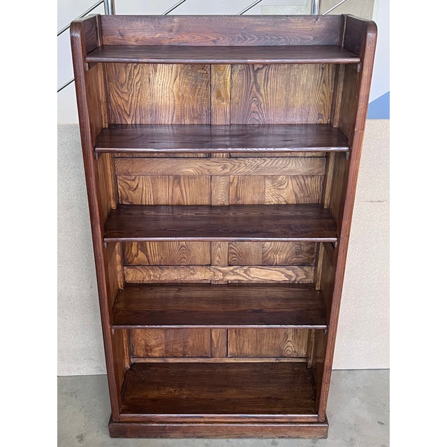 19th Solid Oak Bookcase or Etagere With Five Shelves For Sale - Image 4 of 11