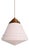 Art Deco Conical Pendant Light in White Opaline Glass, 1920s For Sale