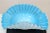 Glass Turquoise Blue & White Cased Ruffled Murano Art Glass Bowl Italy Midcentury 1970 For Sale - Image 7 of 13