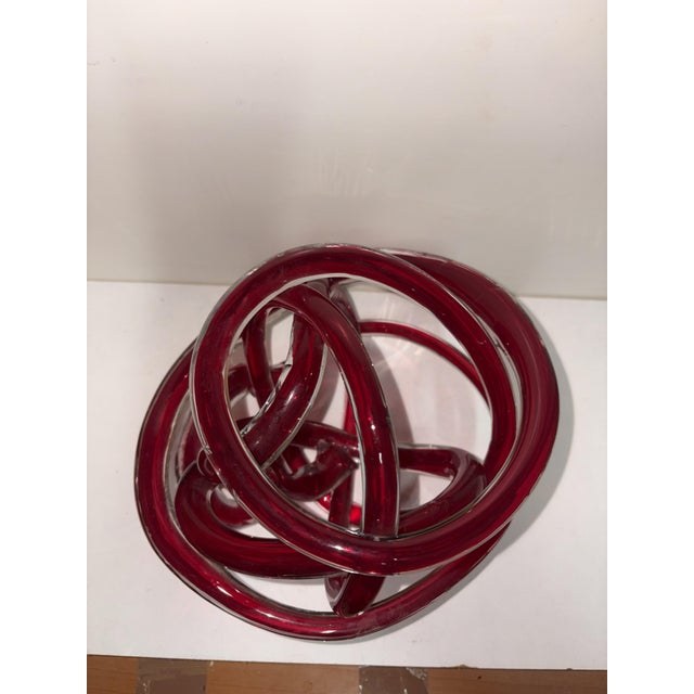 Red Love Knot Sculpture, 1950 For Sale - Image 8 of 11