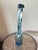 Late 20th Century Signed A. Tablonski Polish Art Glass Sculpture -- 18" Blue Green Crystal Modernist Vase For Sale - Image 9 of 13