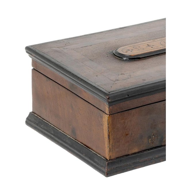 English Mahogany Sewing Box For Sale - Image 3 of 8