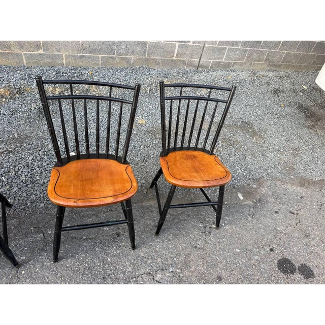 Late 20th Century Set of 4 Attributed toHitchcock Birdcage Dining Side Chairs For Sale - Image 4 of 17