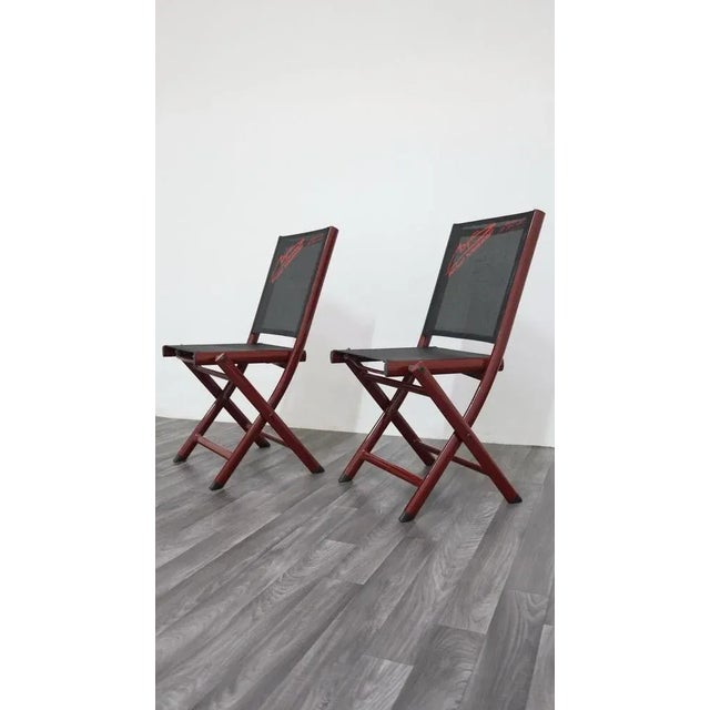 Metal Folding Chairs by Michael Schumacher, 2000s, Set of 2 For Sale - Image 7 of 18