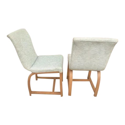 Gilbert Rohde Heywood Wakefield Art Deco Bentwood Side Chairs - A Pair For Sale