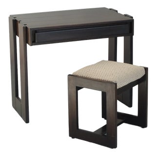 Vintage Desk and Stool from Regain, 1970s, Set of 2 For Sale