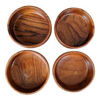 Vintage 1960s Teak Bowls - Set of 4 For Sale