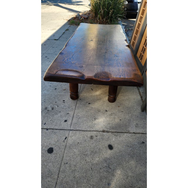 Antique Solid Wood Coffee Table For Sale - Image 4 of 10