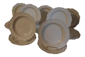 18th Century Wedgwood Creamware Dinner Plates or Soup Bowls - Set of 12