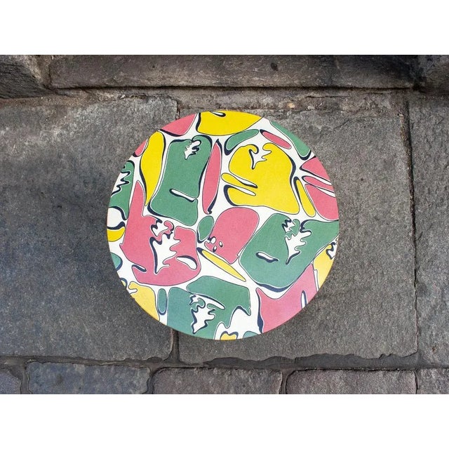 Coffee Table with Colored Wood and Legs in Metal, Italy, 1950s For Sale - Image 4 of 7