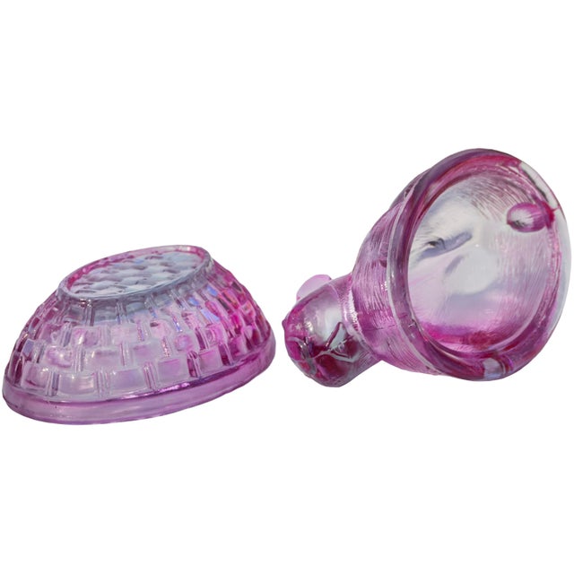 Glass Mid 20th Century Pink Handblown Textured Art-Glass Bunny Lidded Bowl For Sale - Image 7 of 7