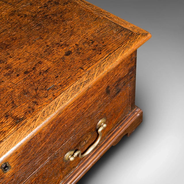 1800's Antique Georgian Oak Apprentice Mule Chest For Sale - Image 9 of 11