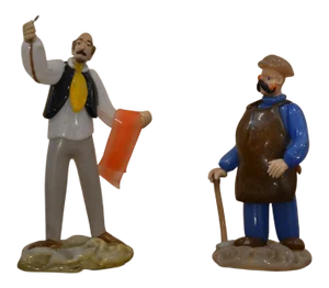 Bohemia Czech Art Glass Figurines - Set of 2