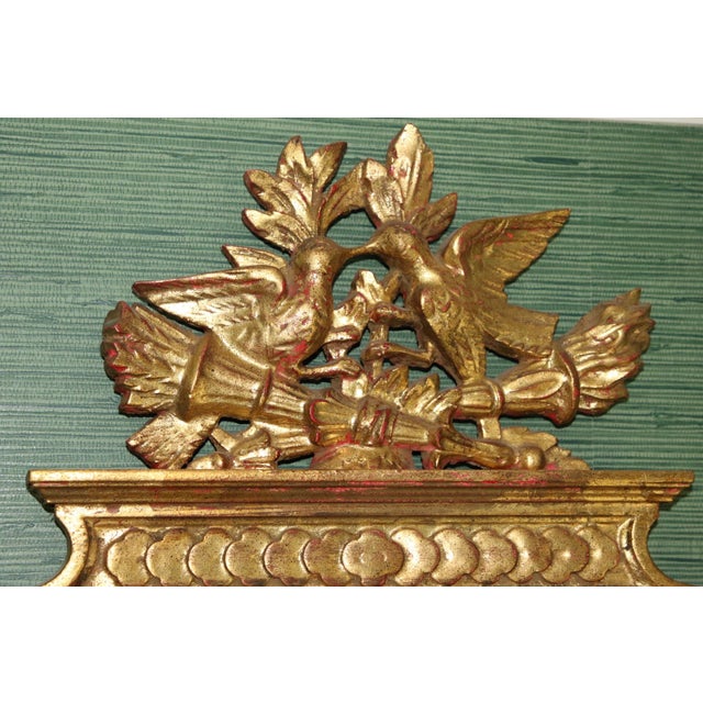 Vintage Neoclassical Style Gilt Wall Mirror For Sale - Image 4 of 8