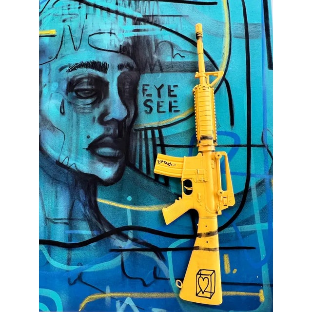 2020s Jack Winthrop "Eye See" Neo-Expressionist Style Mixed Media Painting 2021 For Sale - Image 5 of 18