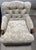 Mid 20th Century French Provincial Style Tufted Sofa, Chair and Footstool For Sale - Image 5 of 8