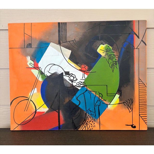 Textile David Mac Innes Painting Inspired by Henri Matisse “Study for Still Life” Signed Original 2001 For Sale - Image 7 of 7