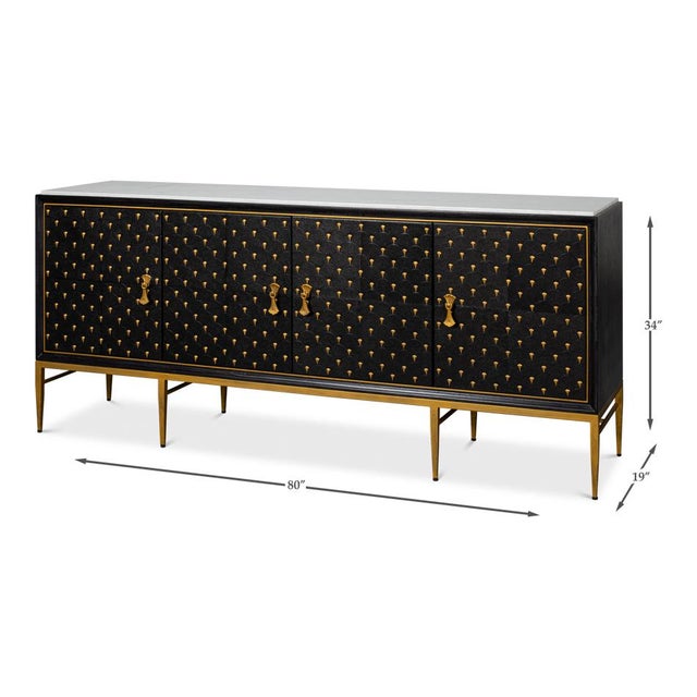 Mid Century Modern Style Black Sideboard Buffet For Sale - Image 11 of 11