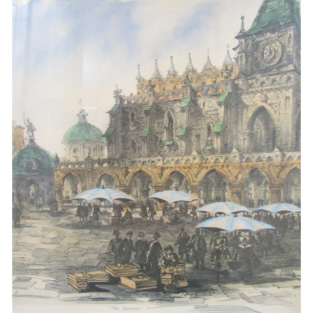 1980s Anatole Krasnyansky Seriolithograph the Vrotslav Signed Hand Watercolored Print, Framed For Sale In Miami - Image 6 of 11