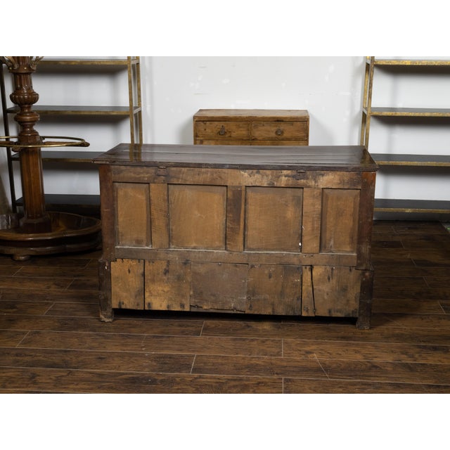 English Georgian Period 1800s Oak Mule Chest with Lift Top and Three Drawers For Sale - Image 12 of 12