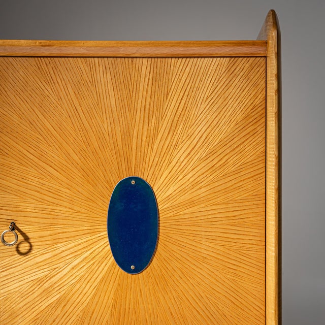 Vintage Italian Credenza with Ceramic Handles, 1950s For Sale - Image 11 of 12