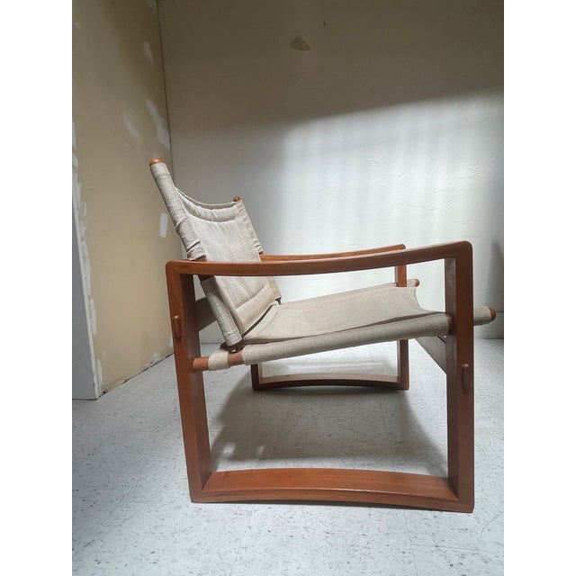 Mid-Century Modern Pair of Vintage Borje Jensen Safari Chairs by Bernstorffsminde Møbelfabrik of Denmark For Sale - Image 3 of 11
