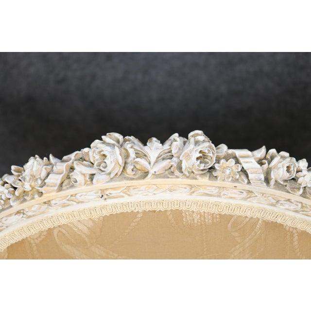 Wood 1940's Louis XVI Style Settee Window Bench Attributed to Maison Jansen For Sale - Image 7 of 12