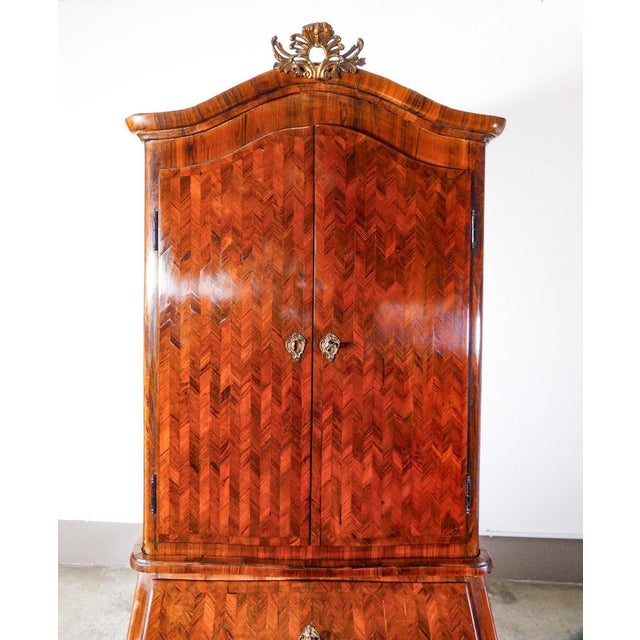 Louis XV Geometric Secretary Cabinet, 1700s For Sale - Image 5 of 14