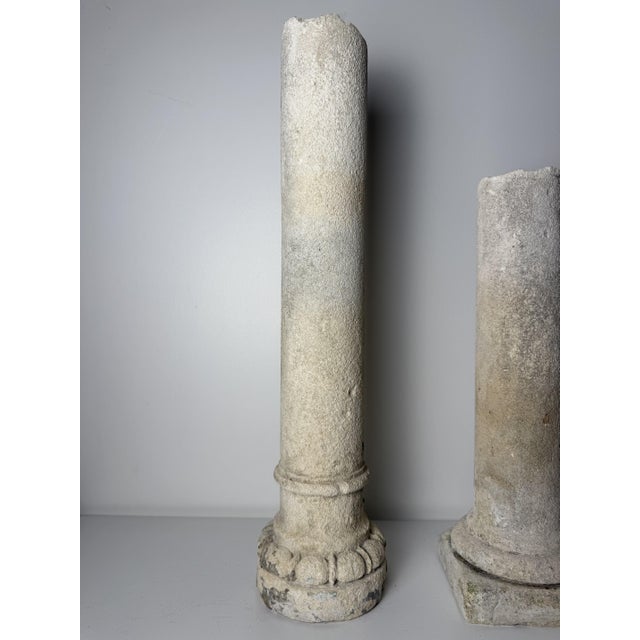 Fragments of Limestone Columns, 19th Century, Set of 2 For Sale - Image 6 of 18
