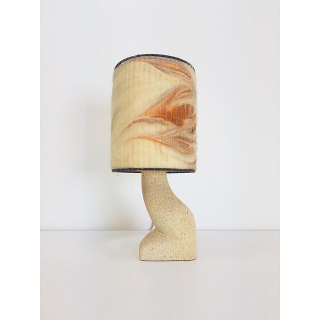 Brutalist Natural Stone Art Table Lamp, 1970s For Sale - Image 16 of 17